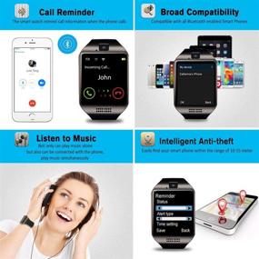 img 1 attached to 📱 iFuntecky Smart Watch for Android Phones with Camera Bluetooth and SIM Card Slot - Compatible with Samsung iOS Phone 12 12 Pro 11 10 - Touchscreen Smartwatch for Men and Women