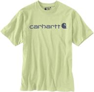 carhartt signature с коротким рукавом средней плотности полевой шпат логотип