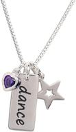 girls sterling silver pendant lavender logo