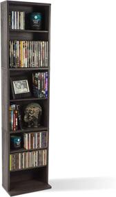 img 3 attached to 📦 Atlantic Herrin Storage Cabinet - Organizes 261CDs, 114DVDs, 132 Games in Textured Charcoal Gray