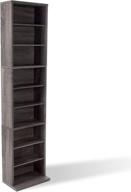 📦 atlantic herrin storage cabinet - organizes 261cds, 114dvds, 132 games in textured charcoal gray логотип