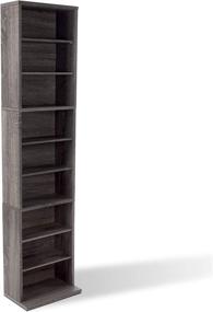 img 4 attached to 📦 Atlantic Herrin Storage Cabinet - Organizes 261CDs, 114DVDs, 132 Games in Textured Charcoal Gray