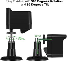 img 3 attached to 📷 Ultimate Protection for Wyze Cam: 360 Degrees Adjustable Wall Mount Cover With Case - 3 Pack, Black