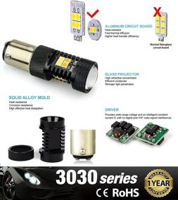 img 1 attached to 🔆 Highly Luminescent JDM ASTAR 3030 Chipsets Dual Color White/Yellow 1157 2057 2357 1157A 2057A 2357A Switchback LED Bulbs with Projector - Ideal for Enhancing Turn Signal Lights Performance