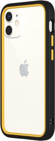 img 4 attached to 🦏 RhinoShield Bumper Case for iPhone 12 Mini - CrashGuard NX, Slim Design Protective Cover - Black/Yellow, 3.5M/11ft Drop Protection