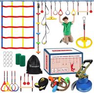 🧗 trsmima 60ft slackline kit with ninja attachments and climbing ladder logo
