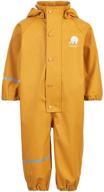 👦 celavi waterproof reflective one piece rainsuit - kids baby toddler - unisex boy girl: stay dry and safe in style! logo