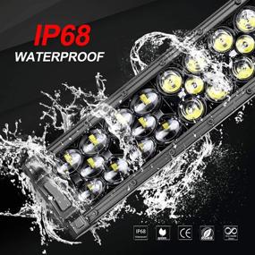 img 1 attached to 🚜 OFFROADTOWN 30'' 490W LED Light Bar for Off-Road Truck ATV UTV SUV Boat - Waterproof & Powerful Off-Road LED Fog Lights with Wiring Harness and Black Cover