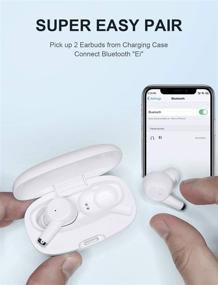 img 3 attached to Bluedio Ei Bluetooth Earbuds with Charging Case - Wireless Headphones, 8Hrs Playtime, Built-in Mic, Wireless Charging - Ideal for Cellphones, Sports - White