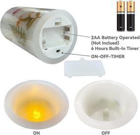 img 2 attached to SILVERSTRO Butterfly Embedded Flameless Candle Blink With Timer(D3