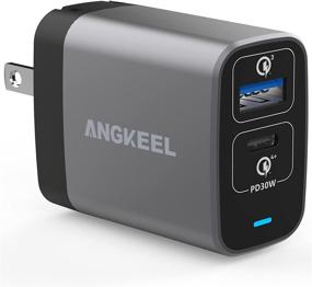 img 4 attached to ANGKEEL 30W Charger Dual Port Fast Charging Block with QC 3.0 and PD USB-C Power Adapter, USB Brick Type C Super Quick Charge Wall Plug for iPhone 12 Pro, 11, SE, XS, XR, Samsung S21, S20, iPad Pro, Mini, Air, Pixel