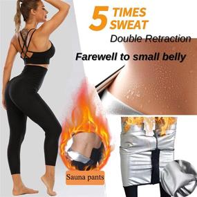 img 3 attached to 🔥 XXX-Large Women's Fitness Sauna Pants - Compression Leggings for Sauna Workout, Training, and Thermo Sweat - Style 2