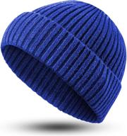 🧣 syhood winter beanie knit hat - cozy slouchy stretchy soft headwear - daily ribbed cap for men and women logo