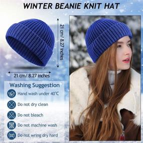 img 2 attached to 🧣 Syhood Winter Beanie Knit Hat - Cozy Slouchy Stretchy Soft Headwear - Daily Ribbed Cap for Men and Women