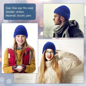 img 1 attached to 🧣 Syhood Winter Beanie Knit Hat - Cozy Slouchy Stretchy Soft Headwear - Daily Ribbed Cap for Men and Women