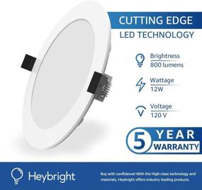 img 2 attached to 💡 Heybright 6 Pack 6 Inch Ultra Thin LED Downlight - Dimmable Recessed Lighting with Driver Box - 12W 80W Eqv - Low Profile Ceiling Light - 800 Lumens - ETL & Energy Star Certified - 5000K