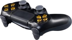 img 1 attached to 🎮 Playstation 4 Modded Controller - Gold Chrome, Master Mod with Rapid Fire, Drop Shot, Quick Scope, Sniper Breath, and More - Compatible with all Call of Duty Games - PS4 Controller