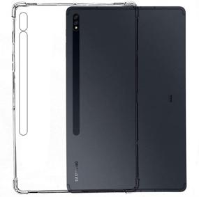 img 4 attached to 📱 SFFINE Transparent Case for Samsung Galaxy Tab S7 FE 2021/S7 Plus 2020 - Shockproof Clear Slim TPU Gel Cover for Galaxy Tab S7+ 12.4" Tablet