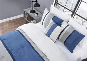 img 2 attached to London Newport Stripe Microsuede Comforter