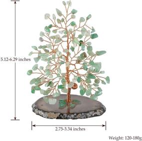 img 2 attached to 🌳 Top Plaza Green Aventurine Chakra Healing Money Tree on Agate Slices Geode Base - Reiki Feng Shui Figurine for Luck and Prosperity