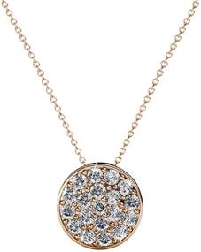 img 4 attached to 💎 Stunning Cate & Chloe Nelly “Valor” White Gold Plated Pave Stone Necklace: A Modern Trendy Statement Piece with Crystals and Round Cut Diamond Cluster