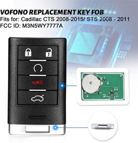 img 2 attached to 🔑 VOFONO Бесключевой пульт дистанционного управления смарт-ключ Cadillac CTS & STS (2008-2015) - FCC ID: M3N5WY7777A