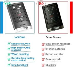 img 1 attached to 🔑 VOFONO Бесключевой пульт дистанционного управления смарт-ключ Cadillac CTS & STS (2008-2015) - FCC ID: M3N5WY7777A