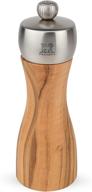 enhance your culinary experience with the peugeot classic fidji pepper mill, olive wood, 15 cm logo