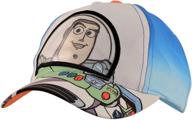 🧢 disney toy story buzz lightyear baseball hat for boys, blue/white, ages 4-7 logo