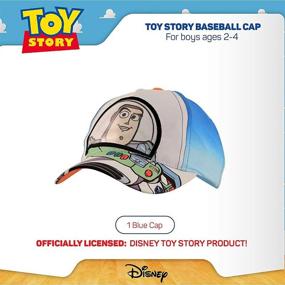 img 2 attached to 🧢 Disney Toy Story Buzz Lightyear Baseball Hat for Boys, Blue/White, Ages 4-7