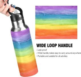 img 1 attached to Colorful Rainbow Insulated Stainless Thermos