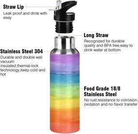 img 2 attached to Colorful Rainbow Insulated Stainless Thermos
