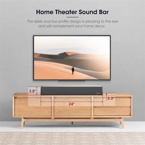 img 3 attached to 🔊 2021 Sound Bar: BESTISAN 2.0 Channel Soundbar for TV with Deep Bass, 3 Equalizer Modes, Wired/Wireless Bluetooth 5.0 TV Speaker (24-Inch, Optical/Coaxial/Aux Connection)