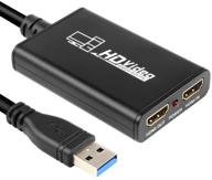 🎮 электроп hdmi в usb 3.0 устройство для захвата видео для xbox и ps4 - полнофункциональная записывающая коробка для игр с двумя входами hdmi и захватом аудио. логотип