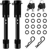🔒 autoec 5/8 inch trailer hitch locking pin, durable harden steel tow receiver hitch lock with safety clips & anti-rattle o-rings, compatible with class iii iv v hitches, 2 inch & 2.5 inch receivers, 2 pack (black) logo
