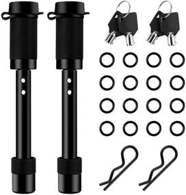 img 4 attached to 🔒 AutoEC 5/8 Inch Trailer Hitch Locking Pin, Durable Harden Steel Tow Receiver Hitch Lock with Safety Clips & Anti-Rattle O-Rings, Compatible with Class III IV V Hitches, 2 Inch & 2.5 Inch Receivers, 2 Pack (Black)