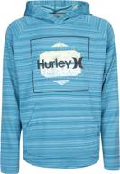 👕 heather boys' clothing: hurley sleeve hooded t shirt - the perfect blend of style and comfort logo