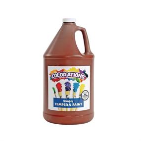 img 4 attached to Non-Toxic Brown Gallon Size Colorations Tempera Paint: Vibrant & Bold Kids Craft - GSTBR