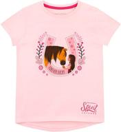 👧 dreamworks girls' spirit riding t-shirt - trendy apparel for girls logo