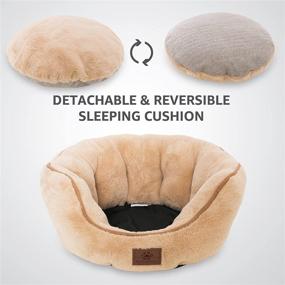 img 1 attached to 🐱 WINDRACING PET Cat Beds: Cozy, Washable Donut Bed for Indoor Cats & Small Dogs in Grey Color