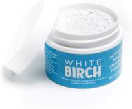 🦷 pure white birch activated charcoal powder - advanced teeth whitening formula - natural & fluoride-free oral care (charcoal powder) logo
