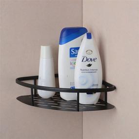 img 4 attached to 🛁 Oil Rubbed Bronze Wall Mount Corner Holder Bathroom Shower Storage Caddy Shelf by Hiendure