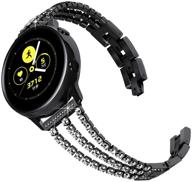 браслет для galaxy watch 4 40 мм 44 мм, браслет для galaxy watch active 2 для женщин - совместимый с galaxy watch 4 classic 42 мм 46 мм, galaxy watch 3 41 мм smart watch - черный логотип