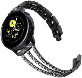 img 4 attached to Браслет для Galaxy Watch 4 40 мм 44 мм, браслет для Galaxy Watch Active 2 для женщин - совместимый с Galaxy Watch 4 Classic 42 мм 46 мм, Galaxy Watch 3 41 мм Smart Watch - черный