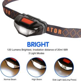 img 2 attached to 🔦 COSOOS Waterproof LED Headlamp Flashlight with Carrying Case - Lightweight Head Lamp for Camping, Running, Reading - No AA Battery Required