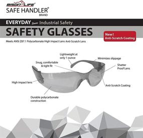 img 1 attached to 🥽 BISON Safety Glasses: Polycarbonate Temple Occupational Health & Safety Products