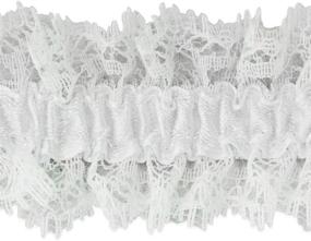 img 1 attached to 🎀 Ima Organza Ruffle Elastic Trim, White - Expo International IR8055WH-10 - 10 Yards