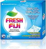 🌿 fiji lg power sheet laundry detergent – ultra efficient, eco-friendly, and travel-size – convenient individual packaging – 30 sheets logo