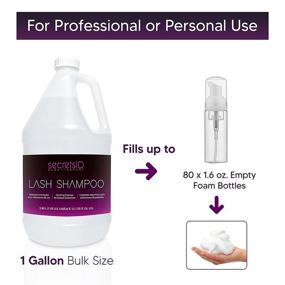 img 3 attached to 🧴 SecretsID Lash Shampoo: Effective Professional Eyelash Extension Cleanser in Bulk 1 Gallon - Fragrance-Free Formula for Salon-Grade Face and Eye Makeup Remover