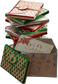 img 1 attached to Christmas Gift Card Holder, Kraft Envelope Box with Durable Elastic and Tag, 🎁 Assorted Red, Green, and Silver Designs, Pack of 18 Gift Boxes with Improved SEO